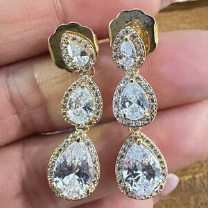 Kenneth Jay Lane Gold and Silver Statement Earrings